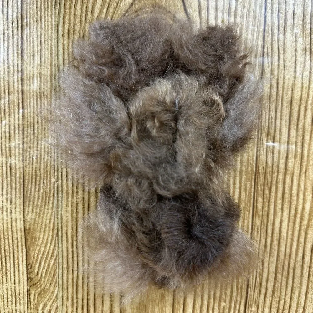 Handmade Alpaca Fur Teddy Bear Plush brown Soft Natural Plush 6”